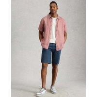 White Stuff Pure Linen Short Sleeve Shirt Red