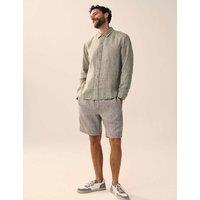 White Stuff Regular Fit Pure Linen Shirt Grey