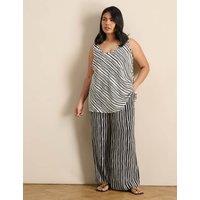 Live Unlimited London Striped Vest White/Black
