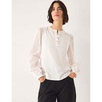 Monsoon Pure Cotton Embroidered Blouse Ivory