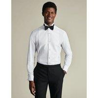 Charles Tyrwhitt Wing Collar Marcella Bib Evening Shirt White