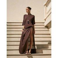 4th & Reckless Knitted Crew Neck Beach T-Shirt Brown