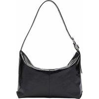 Whistles Leather Buckle Detail Shoulder Bag Black