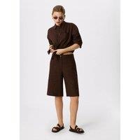 Whistles Pure Linen Bermuda Shorts Brown