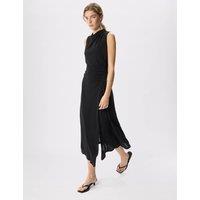 Whistles Jersey Cowl Neck Midaxi Column Dress Black