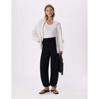 Whistles Textured Relaxed Cuffed Trousers Black