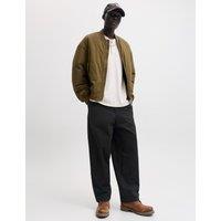JACK & JONES Barrel Fit Pure Cotton Chinos Black