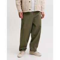 JACK & JONES Barrel Fit Pure Cotton Chinos Green