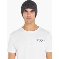 Tommy Hilfiger Cotton Rich Beanie Hat with Cashmere Grey