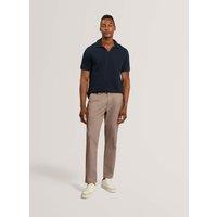 Ted Baker Slim Fit Cotton Rich Check Suit Trousers Stone