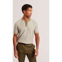 Ted Baker Waffle Polo Shirt Olive