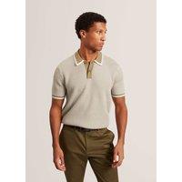 Ted Baker Waffle Polo Shirt Olive