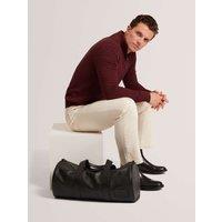 Ted Baker Wool Blend Textured Half Zip Jumper Burgundy