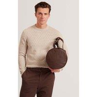 Ted Baker Wool Blend Textured Crew Neck Jumper Natural