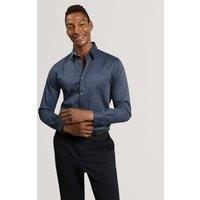 Ted Baker Regular Fit Cotton Rich Geometric Luxury Shirt Teal Mix