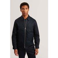 Ted Baker Cotton Blend Bomber Jacket Navy