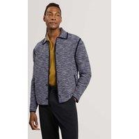 Ted Baker Boucle Knitted Bomber Jacket Navy