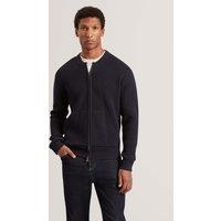 Ted Baker Zip Up Knitted Bomber Jacket Navy