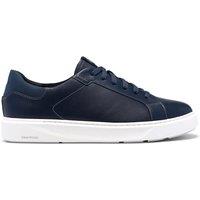 Clarks Leather Lace Up Trainers Navy