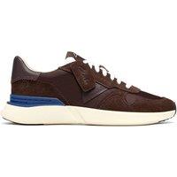 Clarks Suede Lace Up Retro Trainers Brown