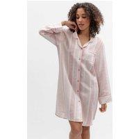 Cyberjammies Linen Blend Striped Nightshirt Pink Mix