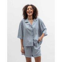 Cyberjammies Pure Modal Striped Cuffed Hem Shortie Set Blue