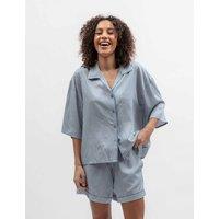 Cyberjammies Pure Modal Striped Cuffed Hem Shortie Set Blue