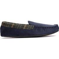 Clarks Faux Suede Moccasin Slippers Navy