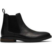 Clarks Leather Buckle Knee High Boots Black