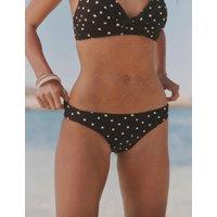 FatFace Printed High Leg Bikini Bottoms Brown Mix