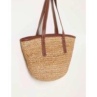 FatFace Raffia Mini Tote Bag Natural