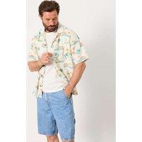 FatFace Regular Fit Pure Linen Scene Print Shirt Multi