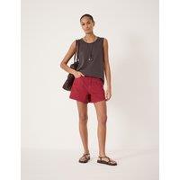 HUSH Denim Shorts Red