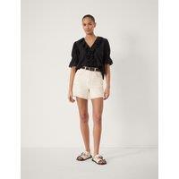 HUSH Denim Shorts Ecru
