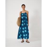 HUSH Printed Strappy Midi Beach Dress Blue Mix