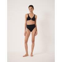 HUSH Crinkle High Waisted Bottoms Black