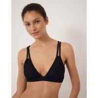 HUSH Dina Crinkle Triangle Bikini Top Black