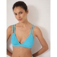 HUSH Dina Crinkle Triangle Bikini Top Turquoise