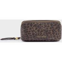 Katie Loxton Leopard Print Mirror Makeup Bag Brown