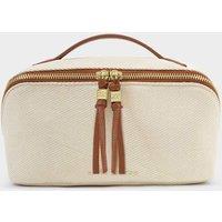Katie Loxton Canvas Woven Structured Make Up Bag Cream Mix