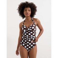 Phase Eight Polka Dot High Waisted Bikini Bottoms Brown Mix