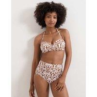 Phase Eight Printed Bandeau Bikini Top Brown Mix