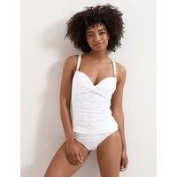 Phase Eight Shell Broderie High Waisted Bikini Bottoms White