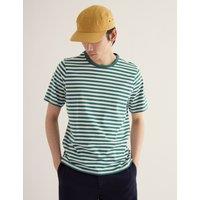 Seasalt Cornwall Pure Cotton Striped T-Shirt Green Mix