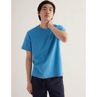 Seasalt Cornwall Pure Cotton Crew Neck T-Shirt Light Blue