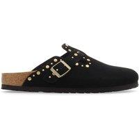 Birkenstock Boston Suede Rivet Footbed Clog Mules Black