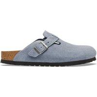 Birkenstock Boston Suede Footbed Clog Mules Blue
