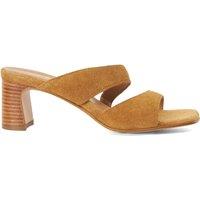 Dune London Suede Block Heel Sandals Tan