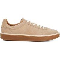 Dune London Suede Lace Up Trainers Beige