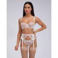 Boux Avenue Zinnia Embroidered Suspender White Mix